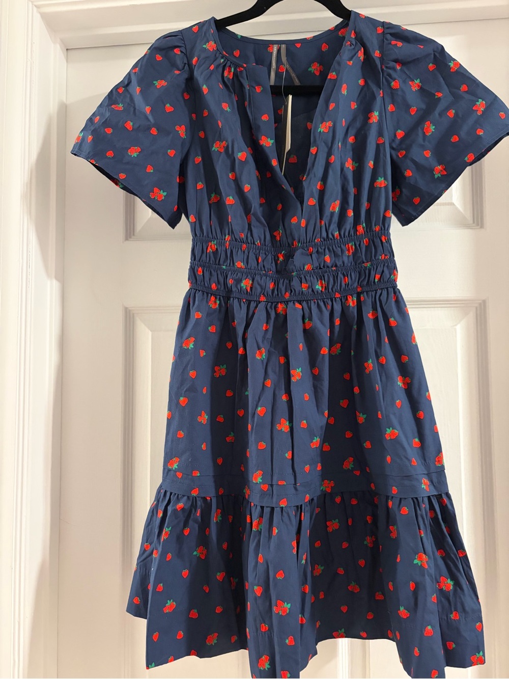 Anthropologie sommerset Strawberry-Print Mini Dress xxs